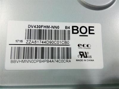 Καλή τιμή. Οθόνη LCD BOE 43 ιντσών με φωτεινότητα 400cd/m2, ανάλυση 1920*1080 pixels και σύνδεση 51PIN για συσκευές αναπαραγωγής διαφημίσεων σε απευθείας σύνδεση